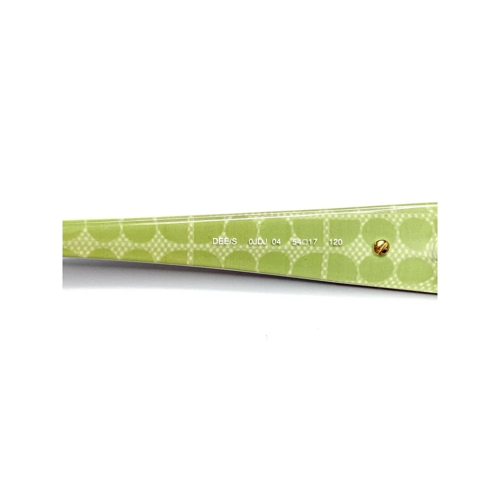 NEW Kate Spade NY Brown Oval Wrap Glasses Green Interior Italy DEE/S 54 17 120